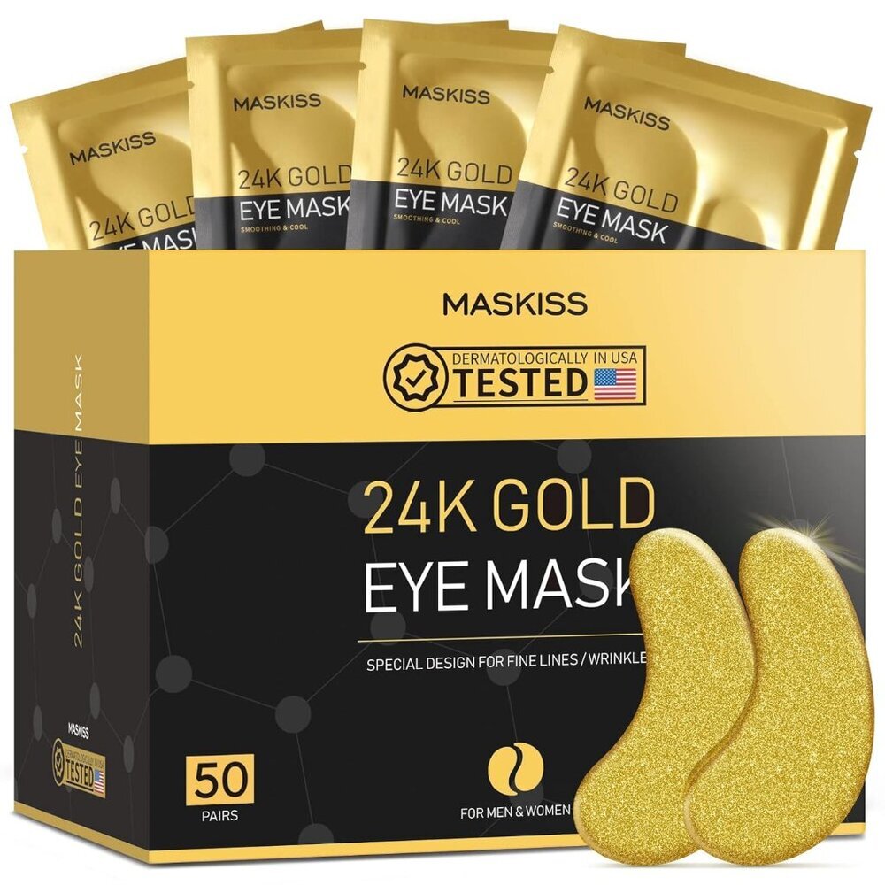 24k Gold Under Eye Patches 50 Pairs, eye mask, Collagen Skin Care Products, Eye